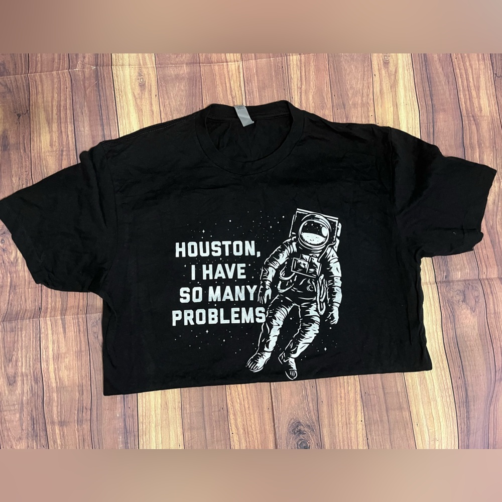 Next Level Apparel Black Astronaut Graphic Tee